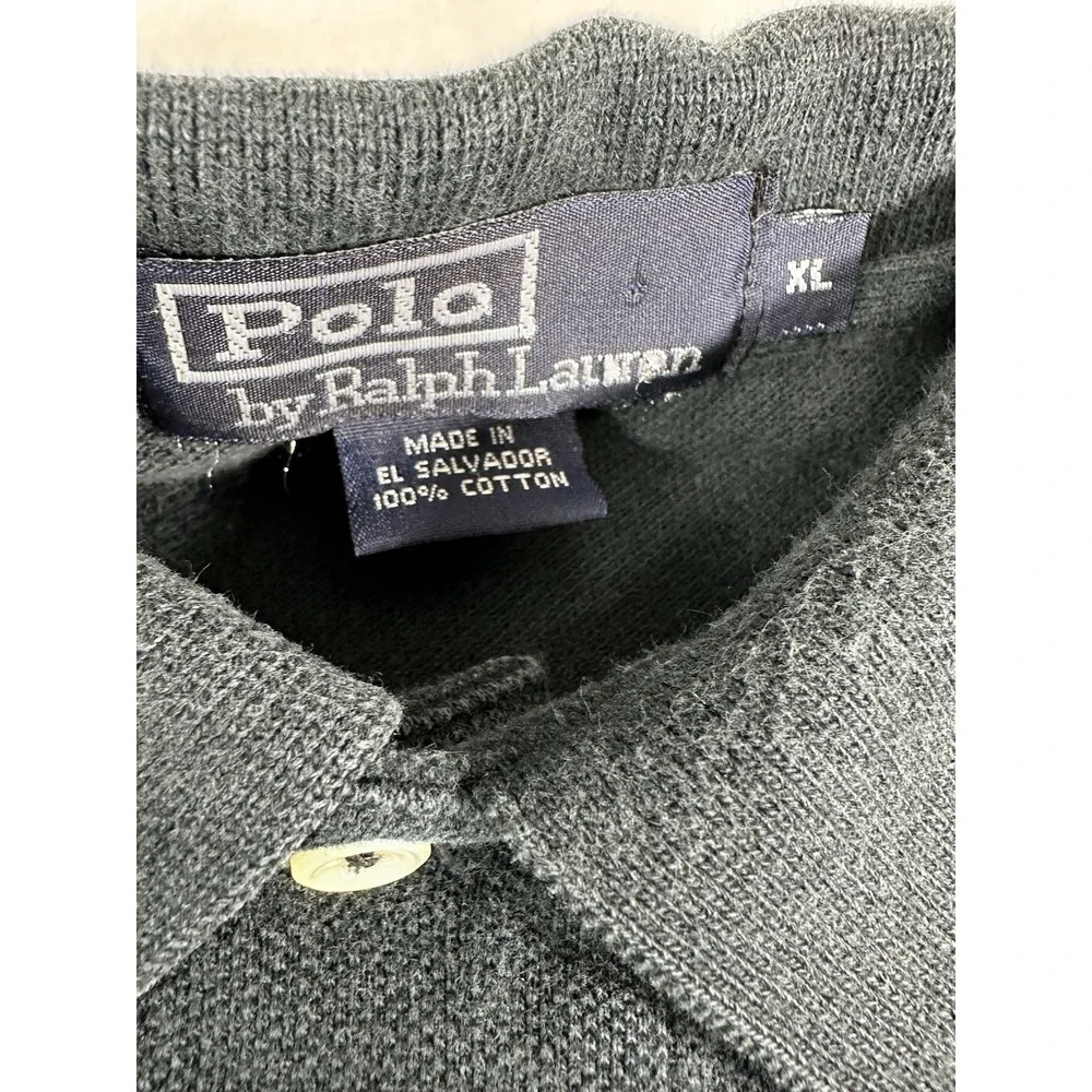 Polo by Ralph Lauren Mens Black Short Sleeve Cotton Polo Shirt XL